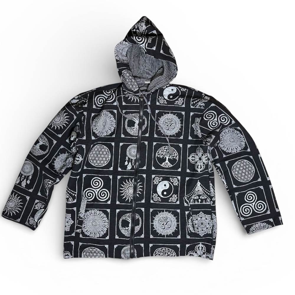 Unisex Whimsygoth Genuine Hand Sewn Spiritual Siddhartha Jacket from Nepal